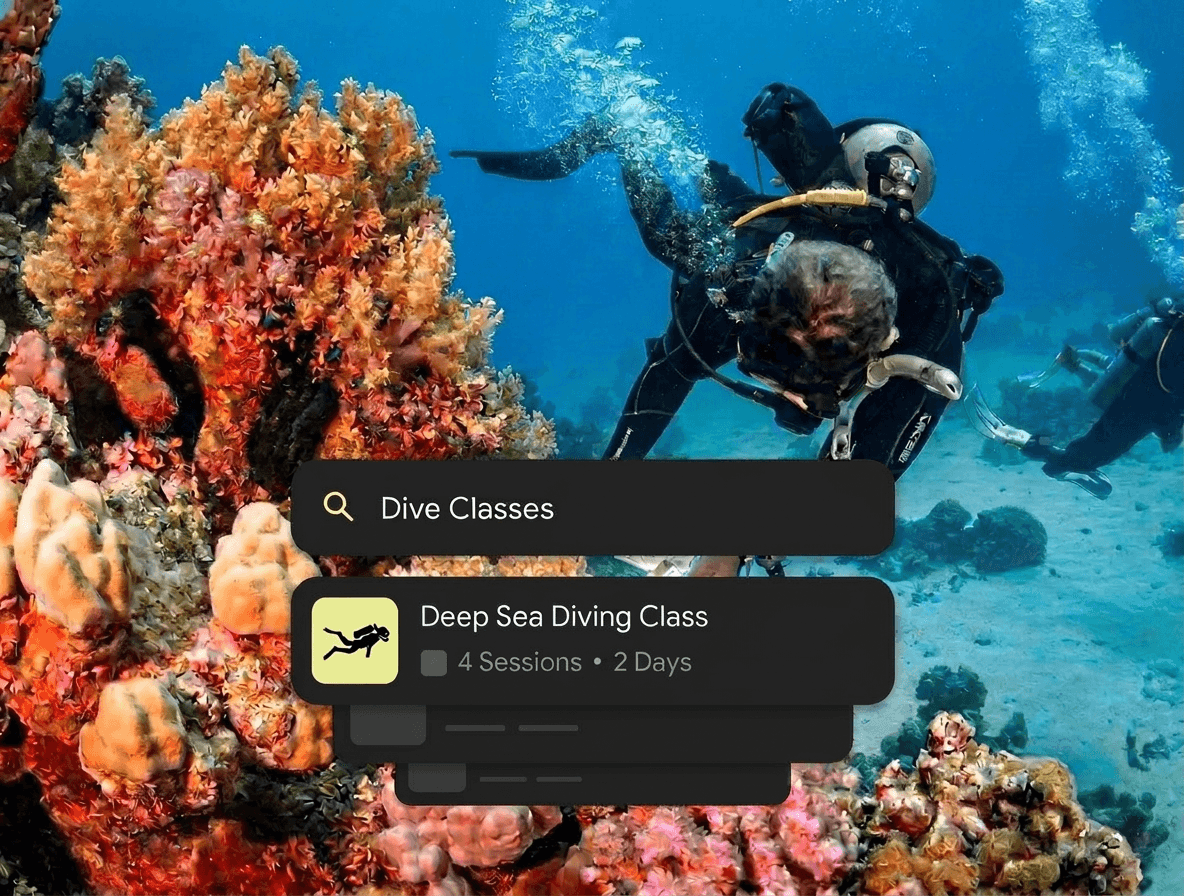 Sell and manage multi session classes & PADI courses online
